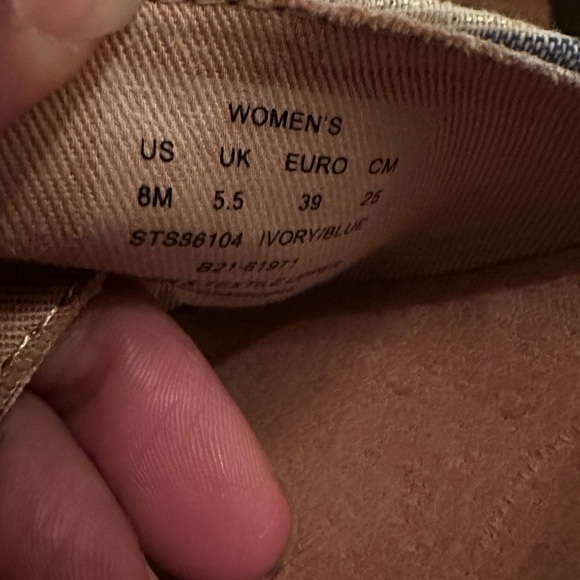 Sperry Womens Fairwater Plush Wave Espadrilles Sandals Ivory Stripe size 8. - Picture 10 of 10